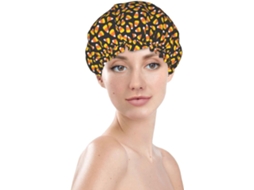 Touca De Banho Feminina, Reutilizável, Impermeável, Dupla Camada, Com Elástico, Ideal Para Cabelos Longos, Com Formato