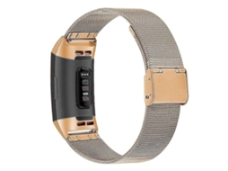 Pulseira de substituição ajustável para smartwatch Fitbit Charge 6/5, dourada. Ly Ebike