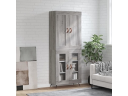 Vidaxl Armário Alto 69,5x34x180 Cm Derivados De Madeira Sonoma Cinza
