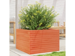 Vidaxl Vaso/floreira De Jardim 70x70x45,5 Pinho Maciço Castanho Mel