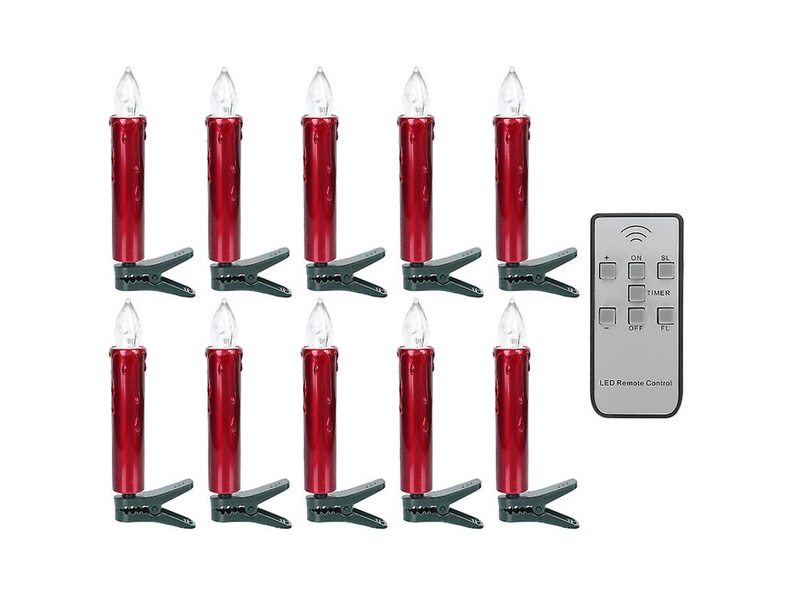 10Pcs Lâmpada de Vela ALLINLESS