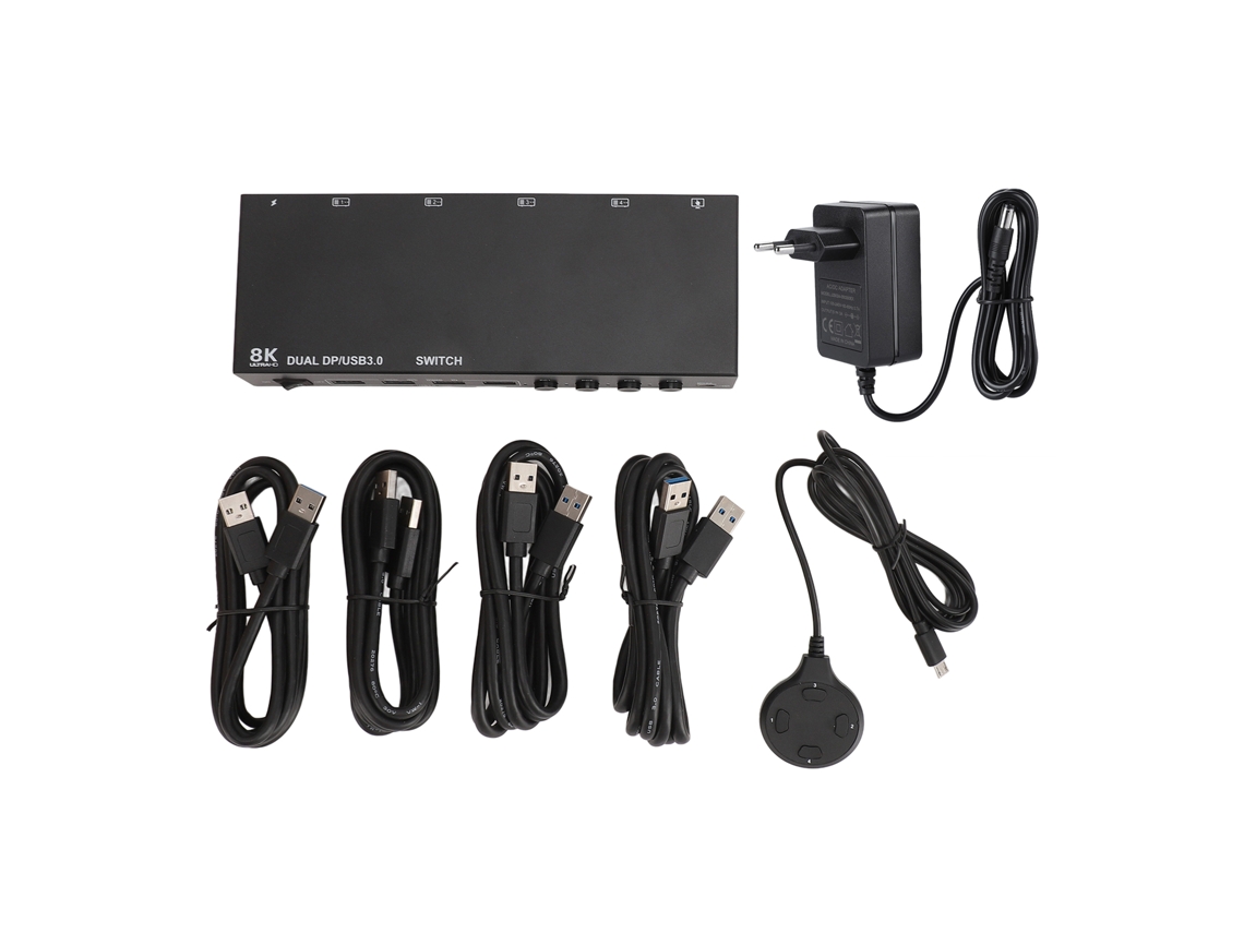 Comutador Kvm Dual Dp LAXISCREED 8k/4k