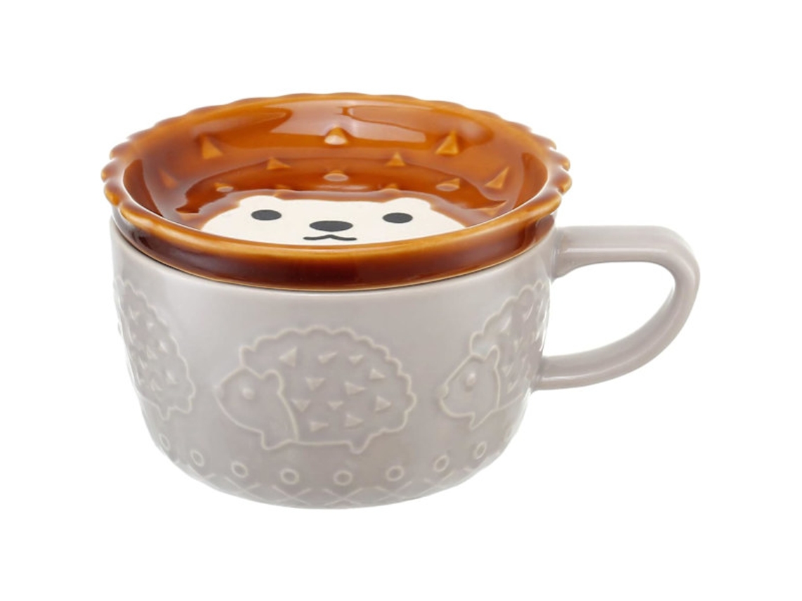 Caneca Fofa De Ouriço Com Tampa, Conjunto Xícara Café E Chá Porta Copos Em Formato Animal, Presentes Para Aniversário, Formatura, Aquaforge