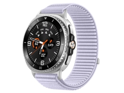 Pulseira Desportiva Em Nylon Compatível Com Samsung Galaxy Watch 9 40mm/44mm, Pulseira De Substituição Macia E Ajustável Roxo Claro Hexinyigjly