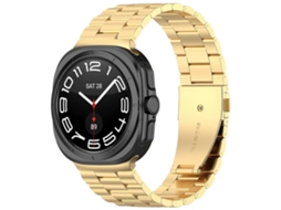 Pulseira De Metal Inoxidável Com Três Contas Para Samsung Galaxy Watch Ultra 47mm