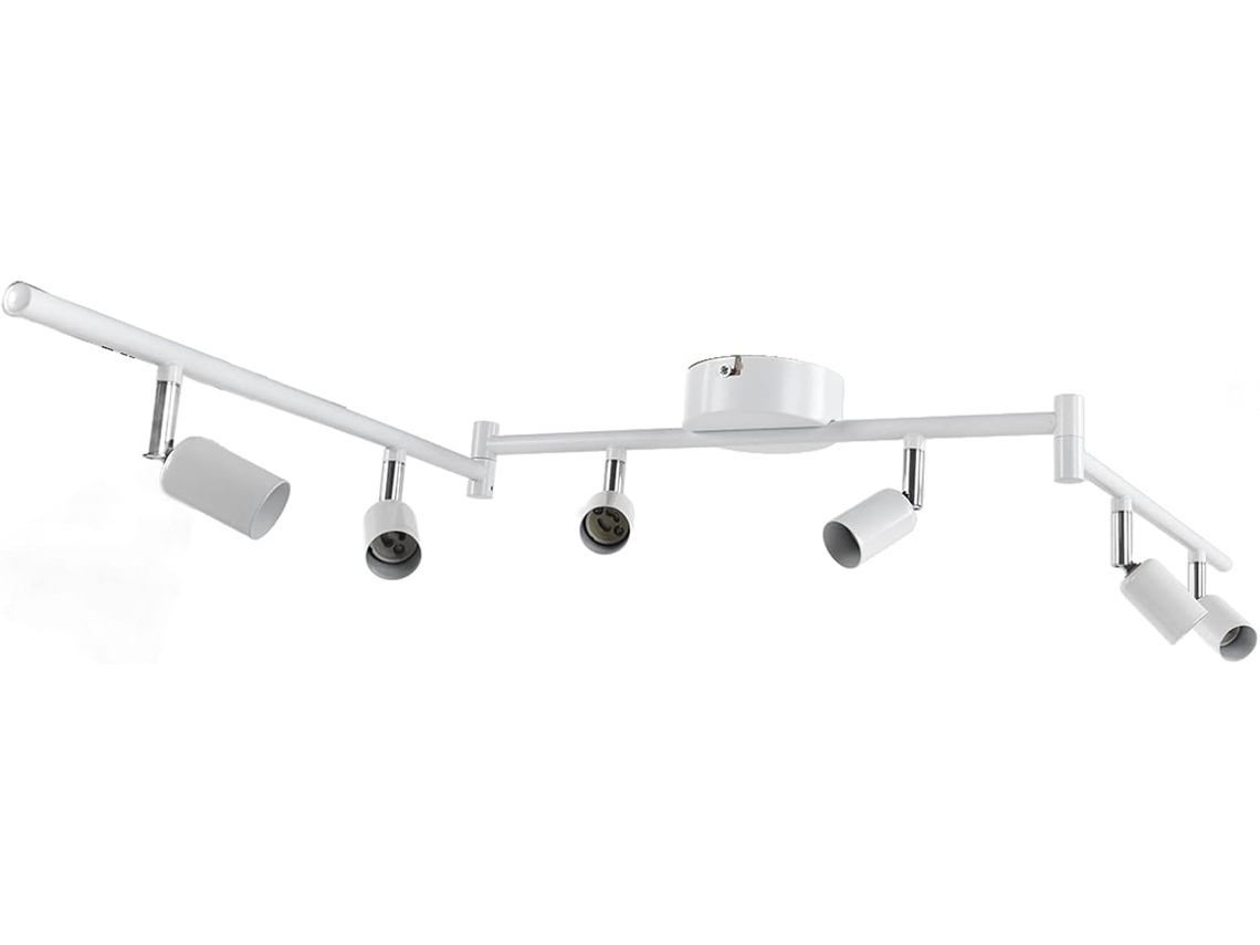 Kit De Iluminação Trilho, Moderno, Com 6 Spots Giratórios Para Teto,