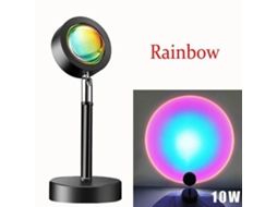 Projetor de Pôr do Sol Arco, Íris com Luz Ajustável de 360°, Ideal para Cenários Decorativos e Transmissões Ao Vivo. Lâmpada de Mesa Usb BRILVIBERA