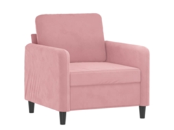 3 Pcs Conjunto de Sofás Veludo Rosa SYFAX