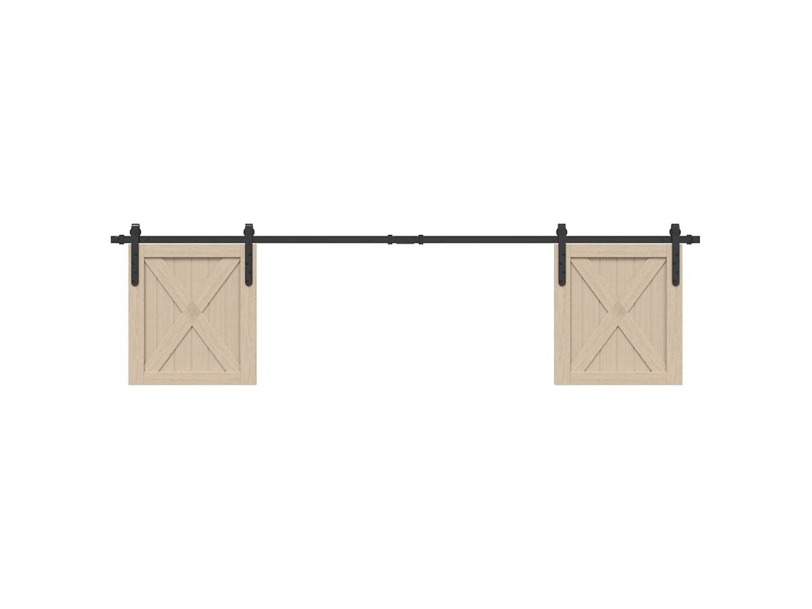 Vidaxl Kit Para Armário Deslizante Aço Carbono 200 Cm