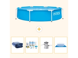 Intex Piscina Com Estrutura Redonda - 244x51 Cm - 5-peças Scb1