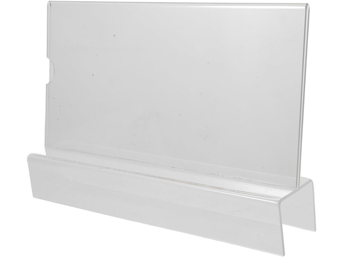 Placa De Identificação De Acrílico Para Mesa, Com Visor Transparente