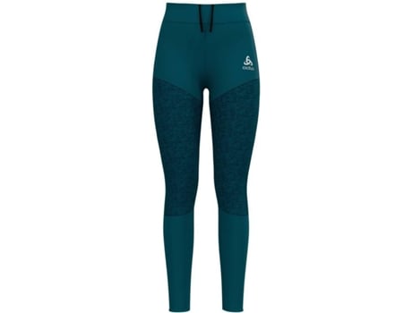 Calças justas para Mulher ODLO Malha Millennium Yakwarm Azul para Corrida (XS)