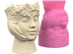 Moldes De Resina Para Vasos De Flores Em Formato De Figuras Humanas Artísticas - Materiais Artesanais