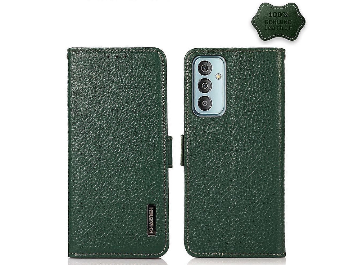 Capa De Celular Khazneh Em Couro Cor Lichia Com Fecho Magnético Lateral E Proteção Rfid Para Samsung Galaxy M13 4g