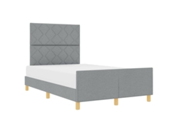Estrutura da Cama Cinzento claro 120 X 200 Cm Tecido MAISON EXCLUSIVE