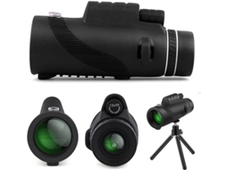 Telescópio Monocular 12×50 Bak4 Prisma Ip68 Dual Focus Tripé Ajustável Observação Pássaros Caça Acampamento Concertos Preto Bestvite