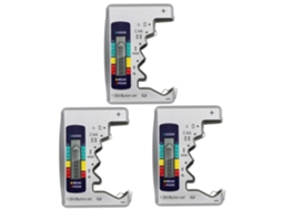 Conjunto De 3 Testadores Digitais De Bateria, Testador De Células De Bateria, Prata Gokoco