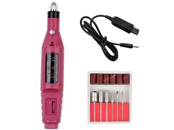 Kit de manicure elétrico profissional - Marca vermelho - Modelo 0J0D0401 - Cor principal Rosa S/MARCA