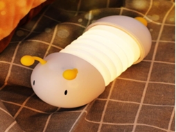 Lurelia Candeeiro Noturno Lagarto de LED Portátil com Ímã, Design Infantil e Luz Suave