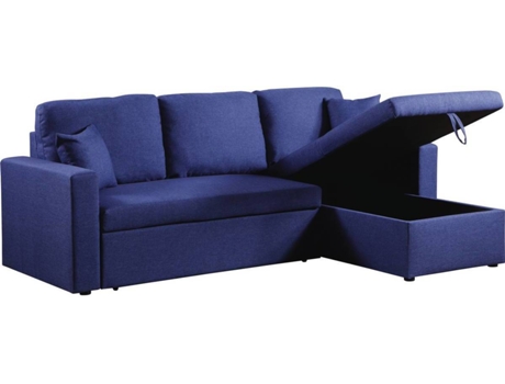 Sofá HABITAT ET JARDIN Alain  (221 x 145 x 85 cm - Azul - Linho - Lugares: 3)