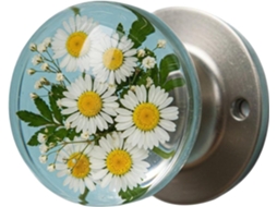 Puxador De Porta Em Resina Com Cristais Artísticos E Design Floral, Feito À Mão, Para Decoração De Quarto Ou Reforma