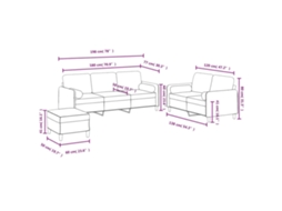 3 Pcs Conjunto de Sofás com Almofadas Veludo Rosa MAISON EXCLUSIVE