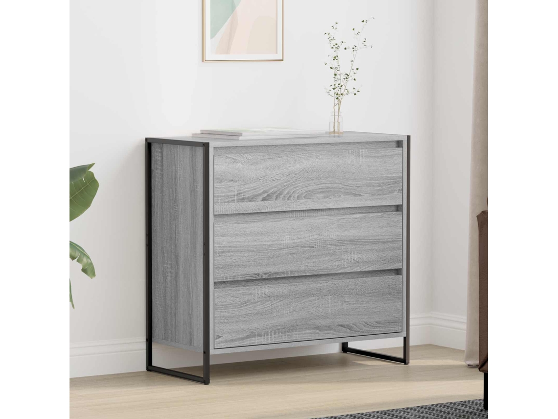 Vidaxl Buffet Cinza Sonoma 79 X 36 X 75.5 Cm Madeira Processada