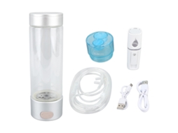 Garrafa de Água Hidrogenada Portátil de 400ml com Pulverizador de 20ml e Mangueira Inaladora LAXISCREED