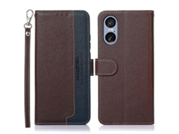 Capa De Celular Khazneh Com Textura De Lichia E Rfid Para Sony Xperia 5 Vi
