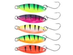 Cebo de Cuchara Metálico Colorido, para Truta e Walleye, com Spinner