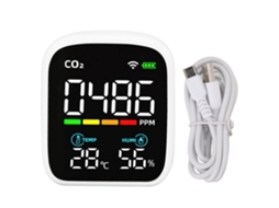 Monitor Multifuncional 8 Em 1 De Qualidade Do Ar Com Carregamento Usb, Detector De Dióxido De Carbono E Umidade Para Tuya