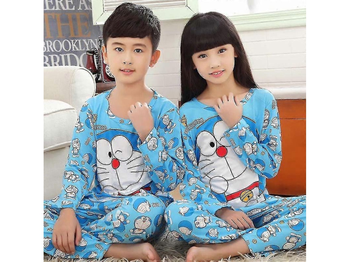 Pijama Niño Niña Doraemon Cartoon Pijamas Largos Para Niños 6-7 Años Ropa De Dormir 6-7 Anos Doraemon