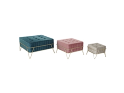 Conjunto de 3 Removedores de Sapatos em MDF Poliéster (82x82x46cm) ALEXANDRA HOUSE LIVING