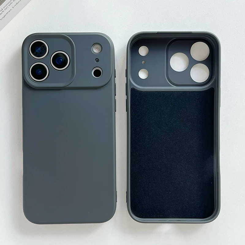 Capa De Silicone Líquido Para Iphone (iphone 12 Pro Preto), Feita De Tpu Para Proteção Contra Impactos.