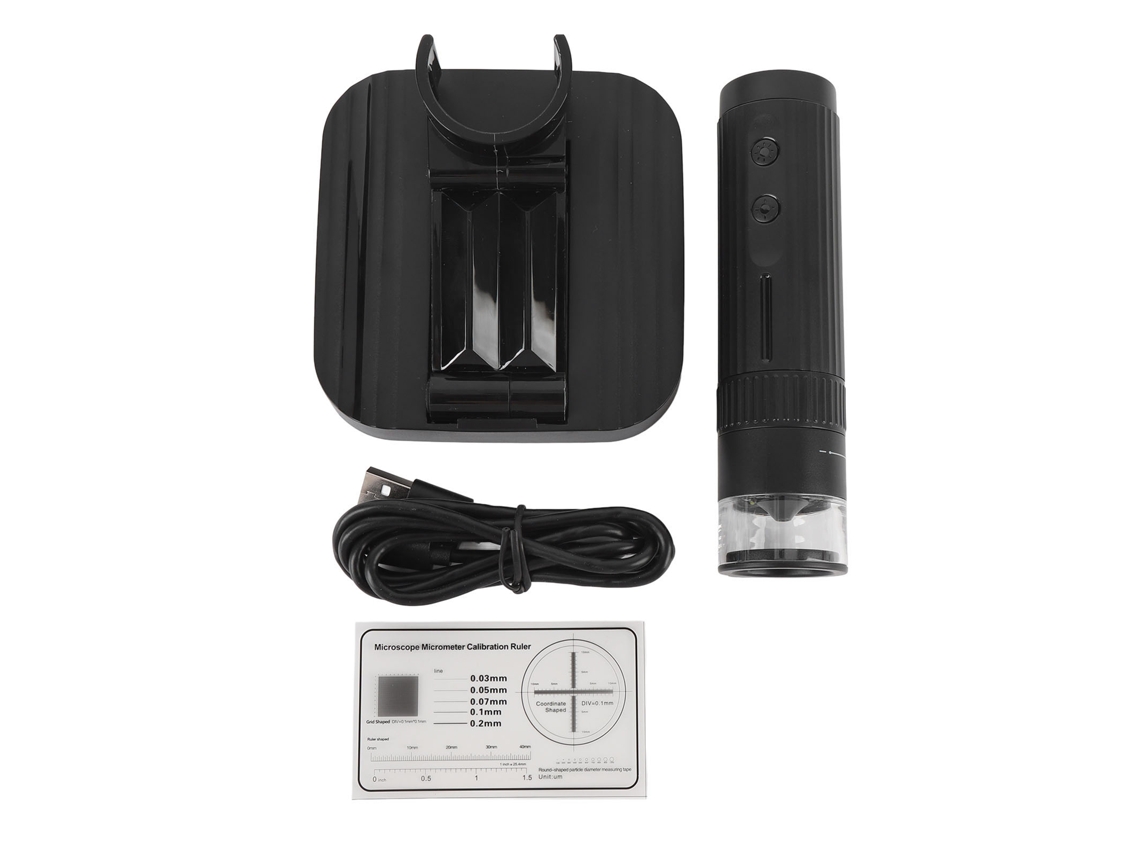 Microscopio Digital inalámbrico 1080p HD, aumento 50x a 1000x, 8 LED, soporte ajustable, cámara USB y lupa | S/MARCA