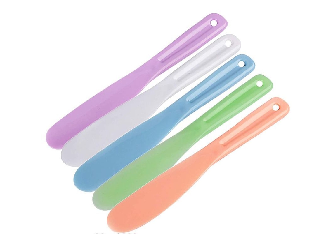 5 Colheres de Silicone para Misturar Máscaras e Creme, Aplicador de Beleza Facial, Reutilizável