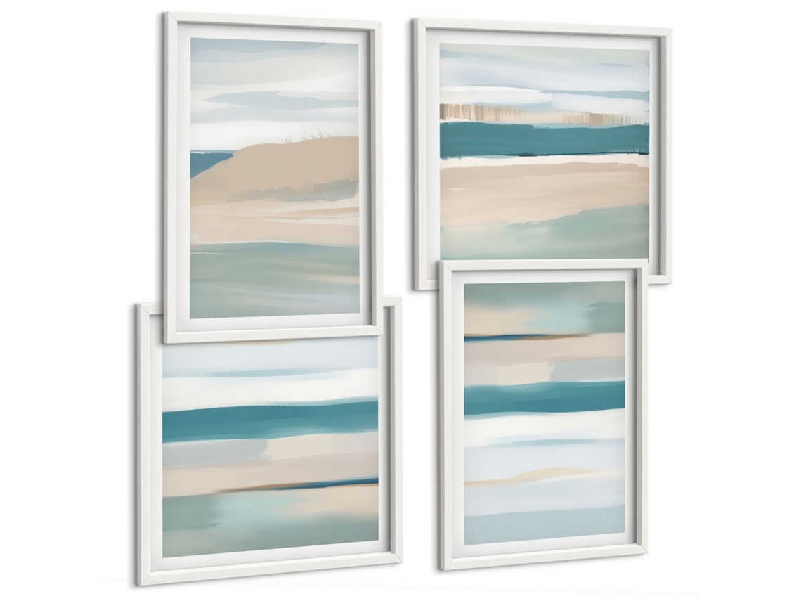 Quadros Decorativos Para Parede Interiores De Edifícios Históricos Moldura Branca Quadros Para A Sala De Estar Espelharte (conjunto De 4 Imagens)