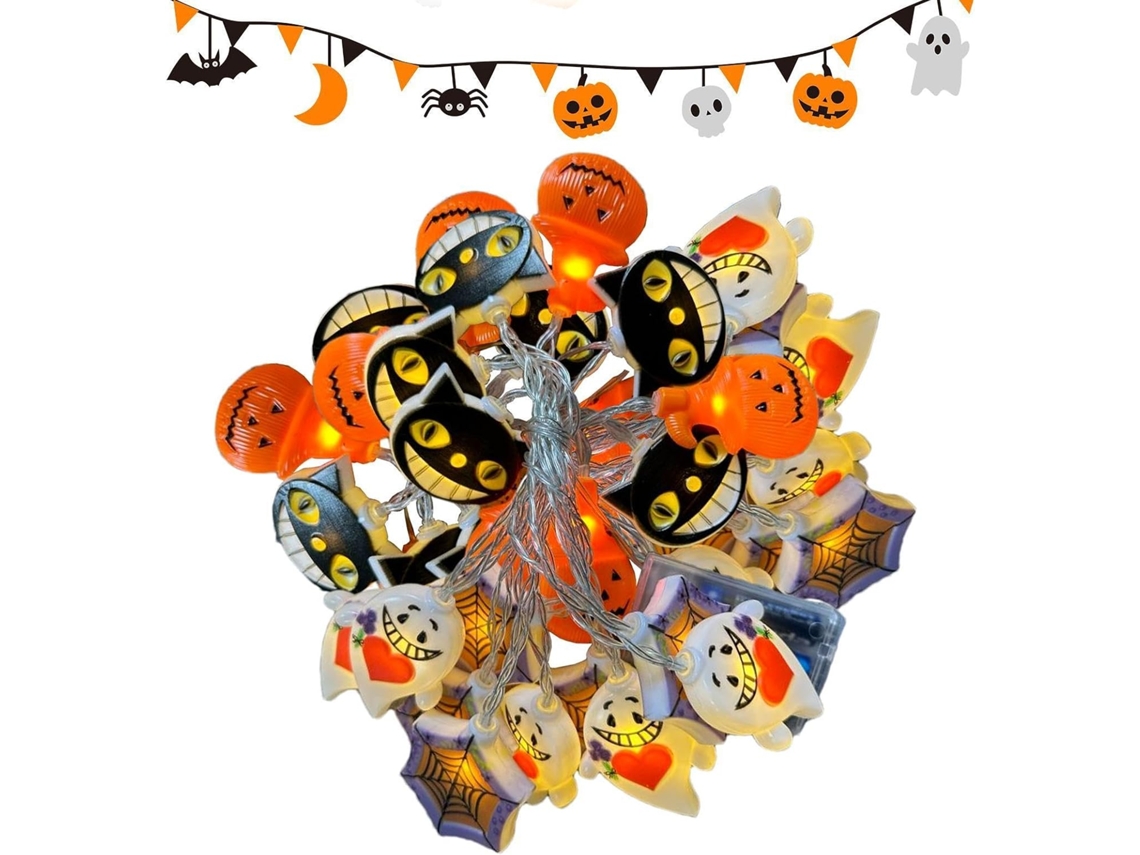 Luzes De Halloween Com Cordão, Iluminação Assustadora E Resistente A