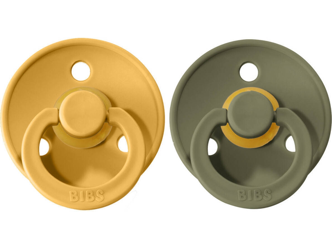 Chupetas BIBS Honeny Bee/Olive (2uni.)
