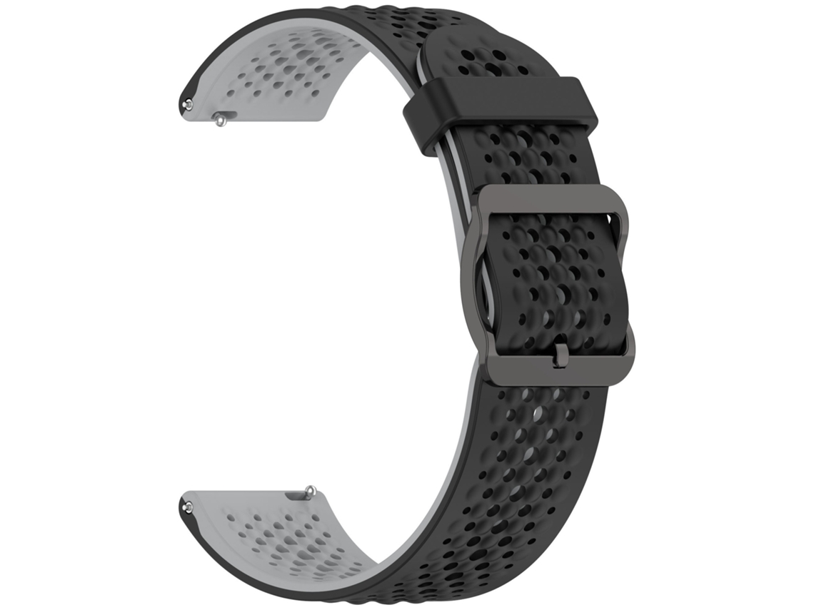 Correa De Silicona Transpirable De 22 Mm (negra/gris) Para Xiaomi Redmi Watch 5 Active/watch 5 Lili