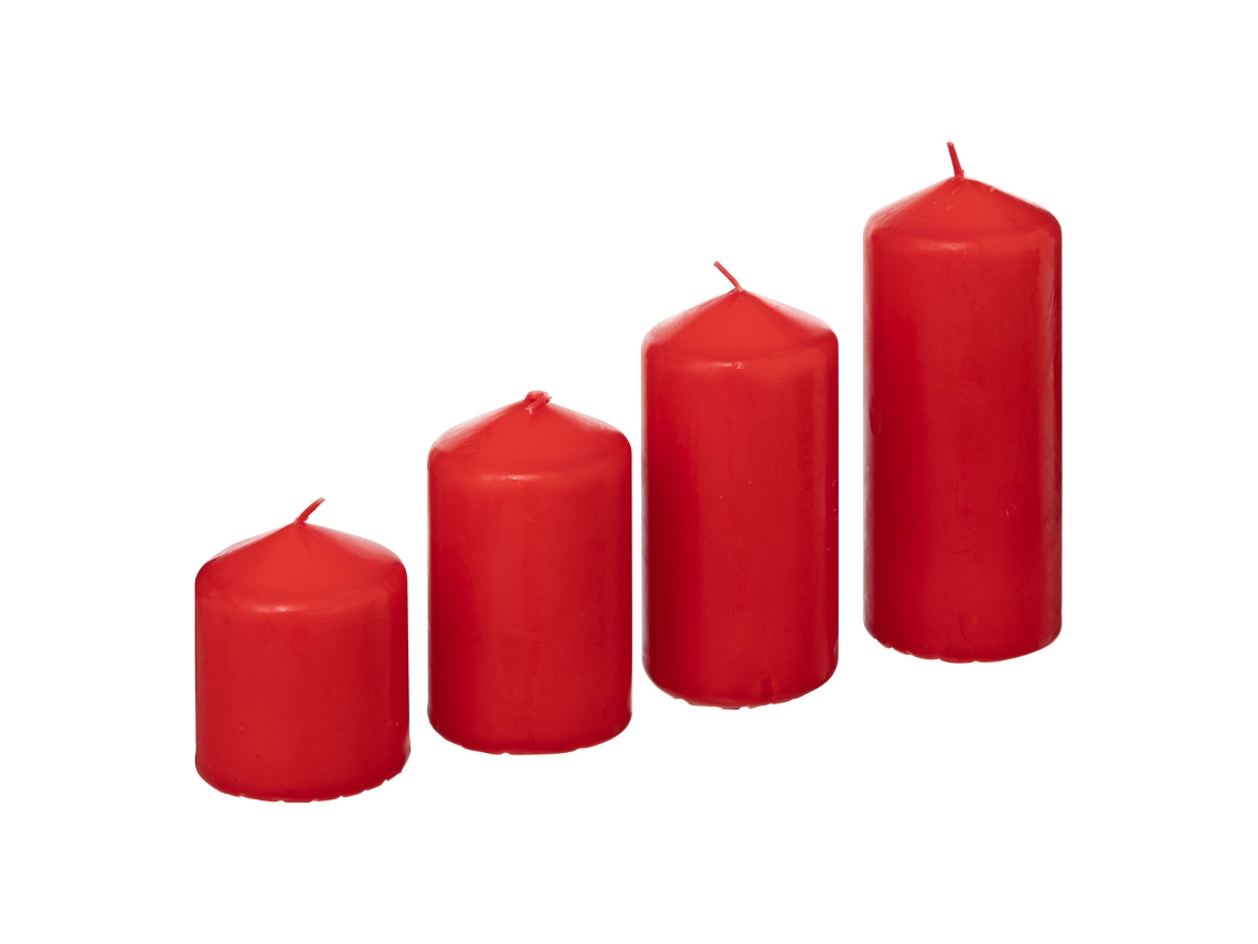 Vela Votiva Advento X 4, Vermelha FEERIC LIGHTS & CHRISTMAS