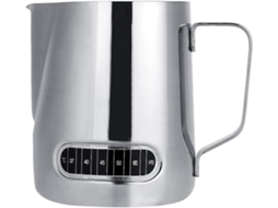 Jarra Para Espuma De Leite De 600 Ml Com Visor De Temperatura, Jarra De Leite De Aço Inoxidável, Espuma Para Café E Cappuccino Brilvibera