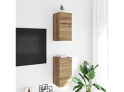 Vidaxl Rack De Tv Montado Na Parede Carvalho Arttisan