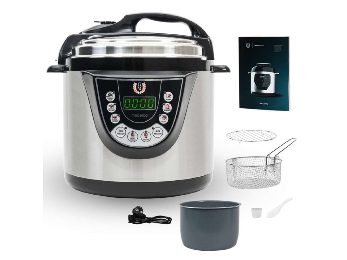 Panela Elétrica De Pressão Programável 6l Gm D. 1000w, Programável 24h Cecotec