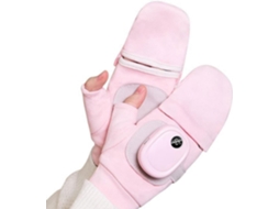 1 Par de Aquecedores de Mãos de Inverno Femininos, Aquecidos por Usb SFUSHOS (rosa)