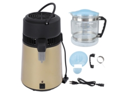 Máquina de destilar água de 750w, 4l, lixívia de aço inox para uso doméstico LAXISCREED