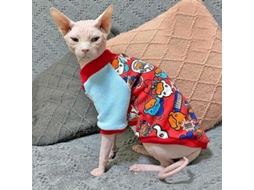 Roupas para Gato Sphynx e Devon, Moletons Quentes, Capuz, Tamanhos XS-XXL, Estilo 3