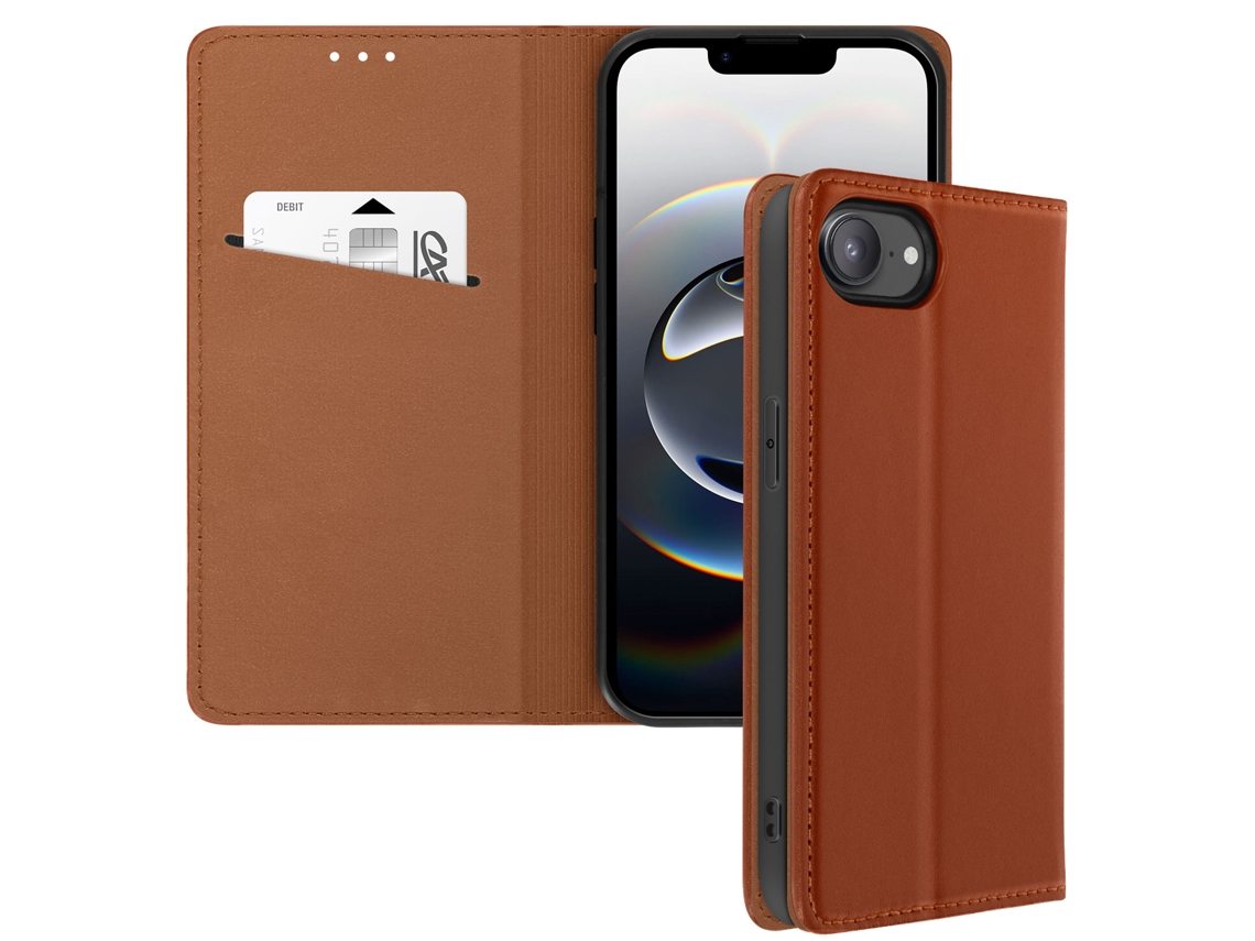 Capa Genuíno Para Iphone 16 Avizar Pele Castanho