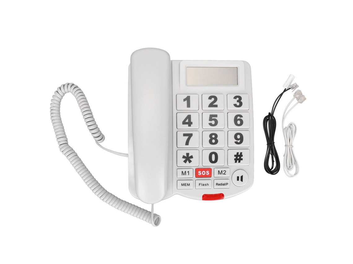 Aetheria telefone Fixo com Botões Grandes Ld 265cid para Idosos com Deficiência Auditiva e Visual