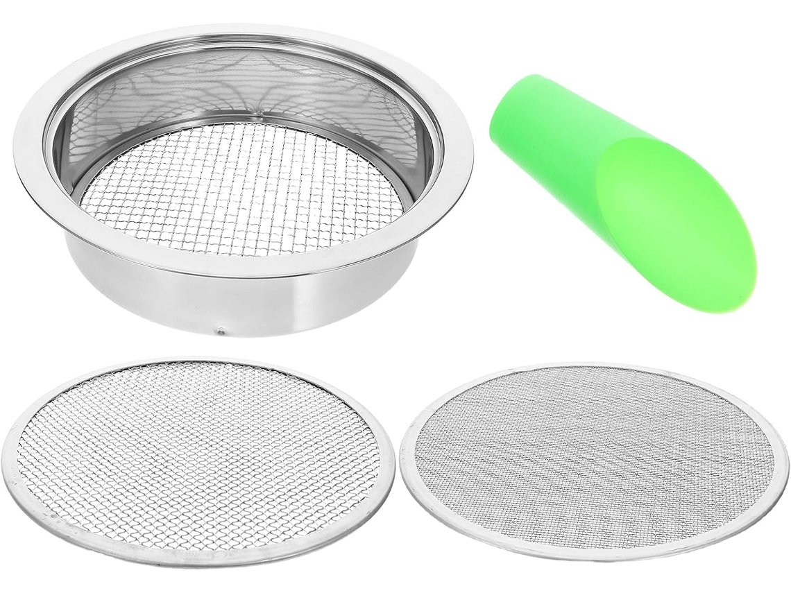 Kit para Jardim Topbathy com Pá e Tela Diversas Ferramentas Aeração do Solo Remoção de Detritos